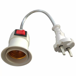 Đui Đèn E27 Có Công Tắc Bật Tắt Liền Dây Lò Xo Dài 28cm Xoay Đa Năng Điều Chỉnh Nhiều Góc