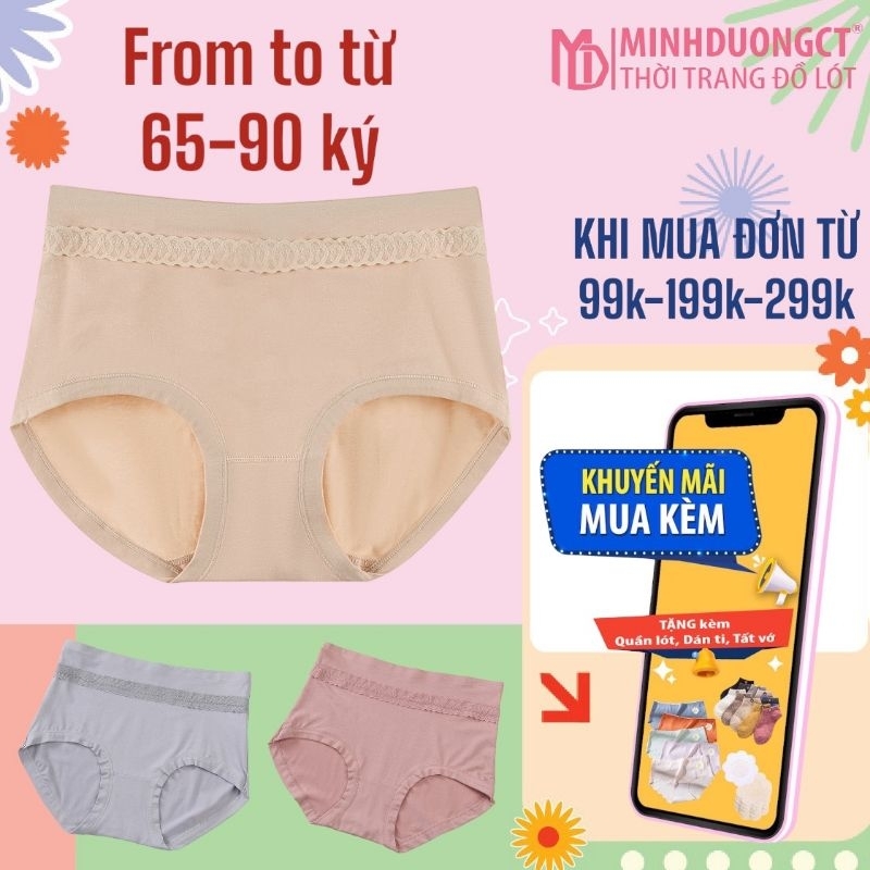 Quần Lót Nữ chất Cotton Kháng Khuẩn chống viên nhiễm, thoáng mát - NH08 [Minhduongct]