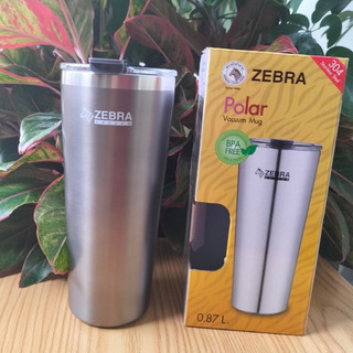 Ly giữ nhiệt inox zebra Thái Lan kèm túi vải có quai đeo 870ml - 112702