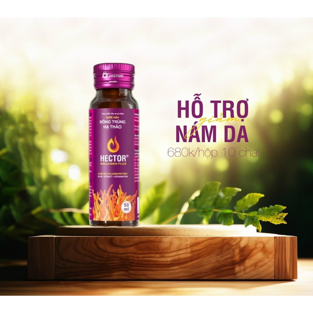 Dùng Thử - 1 Chai HECTOR Nước Uống Đông Trùng Hạ Thảo Sâm - Collagen - Lite - Collagen Plus 50ML