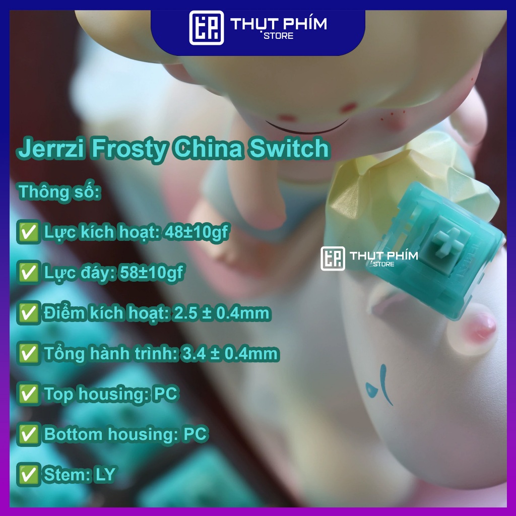 Jerrzi Frosty China Switch 58gr Tactile - Thụt Phím Store