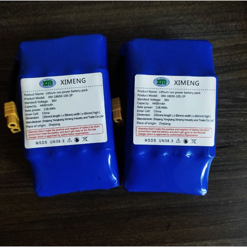 Pin xe điện cân bằng - Pin xe drift 36v 4400 mah - Giắc Xt60
