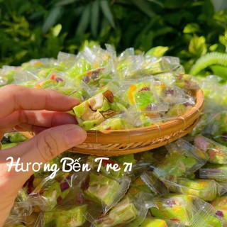 Kẹo dừa ngũ cốc, trái cây không đường vị lá dứa - kẹo nougat dừa non vị lá dứa