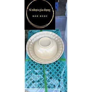 combo 10 Chén Nhựa Melamine Cơm Chén Chè Màu Nâu