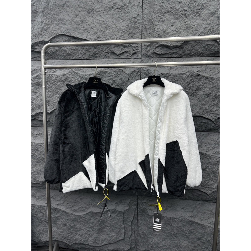 🔥Hot🔥 Áo Khoác Lông Cừu Adidas Mẫu Mới Đủ Tem Mác siêu ấm form rộngThời Trang Mùa Đông Lông cừu Hot trend