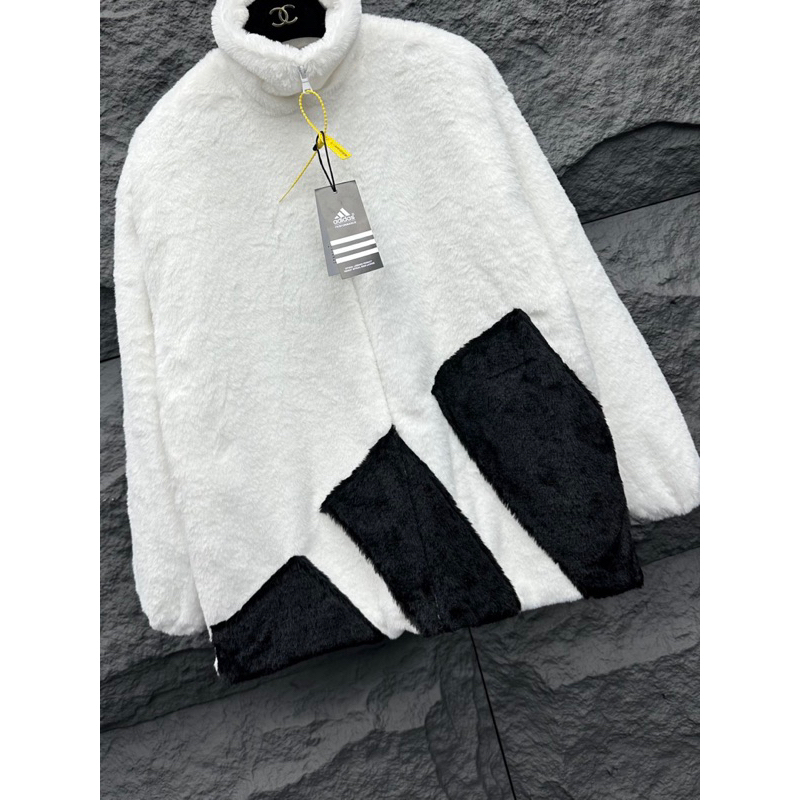 🔥Hot🔥 Áo Khoác Lông Cừu Adidas Mẫu Mới Đủ Tem Mác siêu ấm form rộngThời Trang Mùa Đông Lông cừu Hot trend