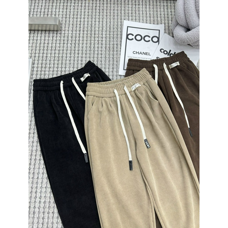 QUẦN BAGGY NỈ TĂM TAG CẠP CHUN DÂY RÚT HÀNG QC MS17198
