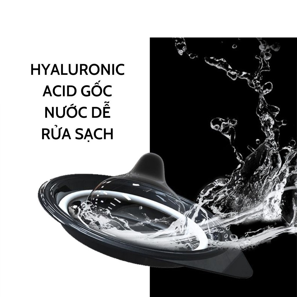 Bao cao su kéo dài thời gian, gốc nước OLO 0.01 Hyaluronic Acid, hộp 10 bcs