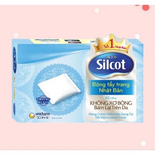 Bông tẩy trang silcot 82 miếng xanh dương