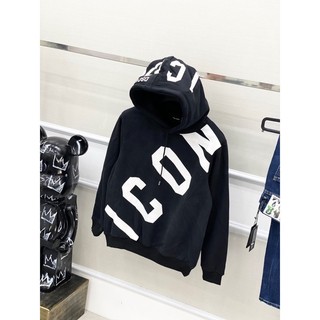 Áo hoodie nỉ ngoại nam nữ in IICOONN chéo to from rông