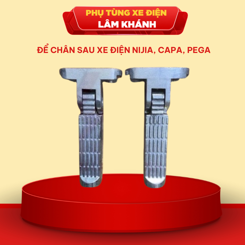 Để Chân Sau Xe Điện Nijia, Capa, Pega, Gác Chân Sau Xe Đạp Điện Nijia - Lâm Khánh E-Bike Shop