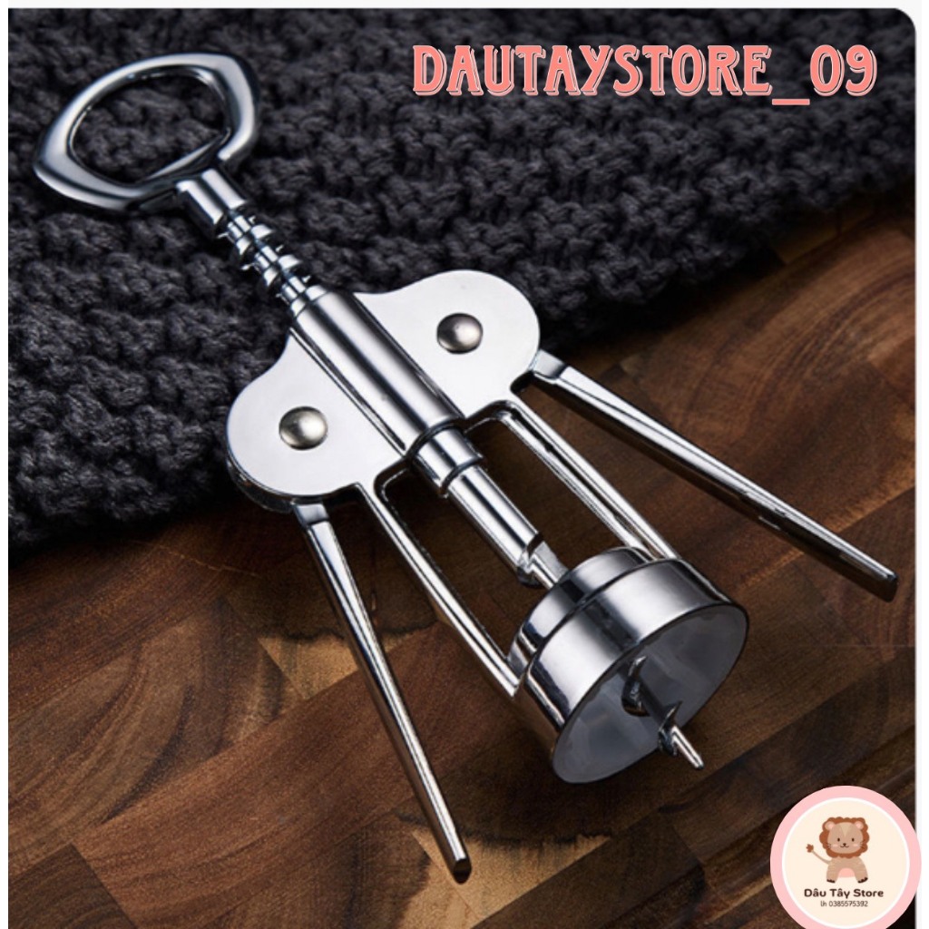 Dụng cụ mở nắp chai rượu vang, khui nắp bia inox đa năng