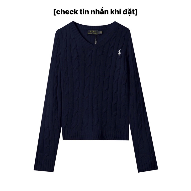 Áo len cổ V thương hiệu Ralph Lauren dành cho nữ