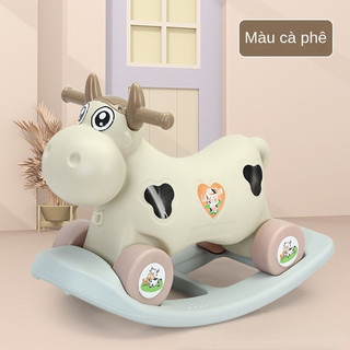 ngựa bập bênh có tay đẩy cho bé