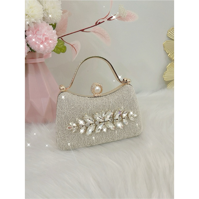 Túi xách kim sa đính đá t065 siêu xinh