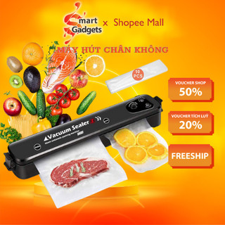 MáyMáy hút Chân Không Smart Gadgets Kèm Hàn Miệng Túi Bảo Quản Thực Phẩn Tiện Lợi Cho Nội Trợ Tặng Kèm Túi Hút
