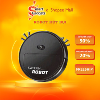 Robot Smart Gadgets quét nhà hút bụi lau nhà thông minh, Máy Hút Bụi robot mini đa chức năng giá rẻ HOT