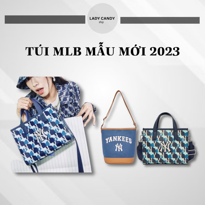 Hàng Xuất Xịn-Túi MLB Big Logo Canvas Small Tote Bag Boston dáng tote hot trend