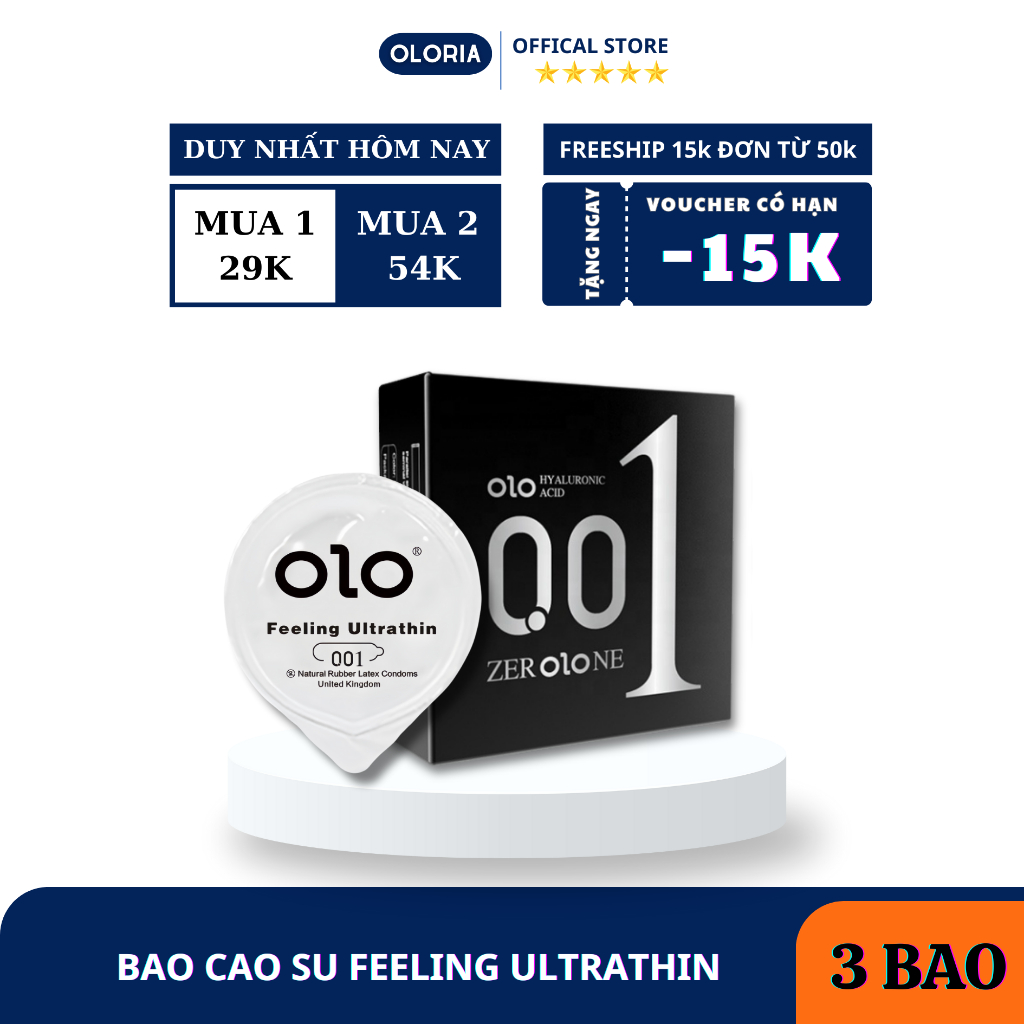 Bao cao su siêu mỏng 001. bcs kéo dài thời gian, nhiều gel bôi trơn