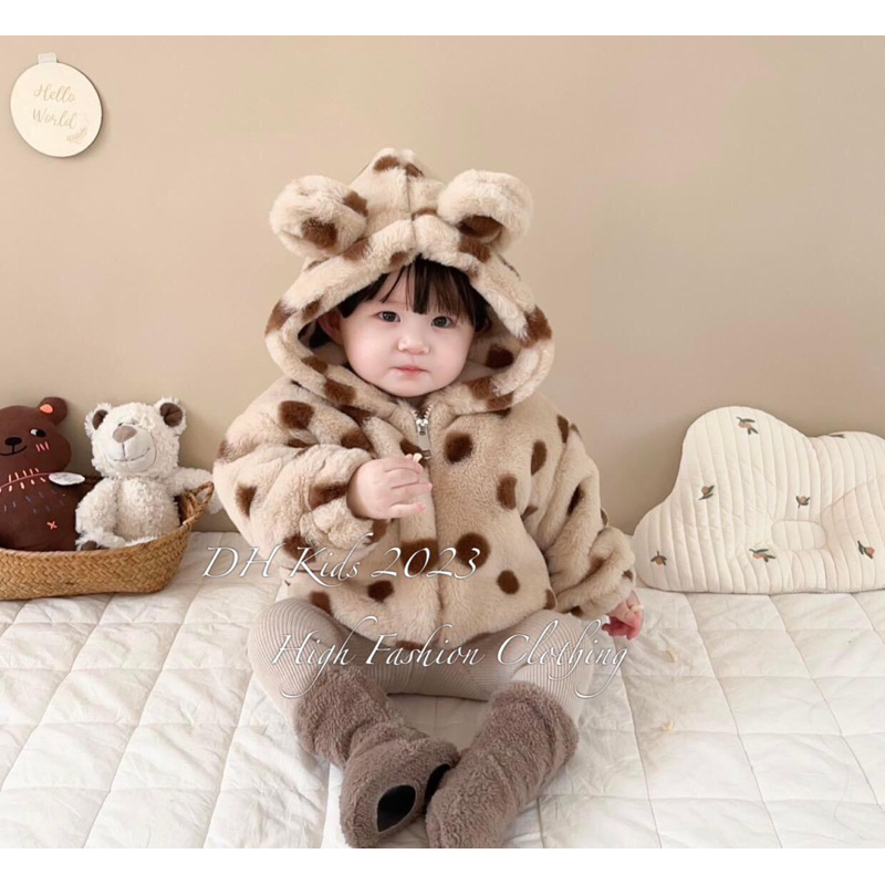 Áo khoác lông cừu bé trai bé gái