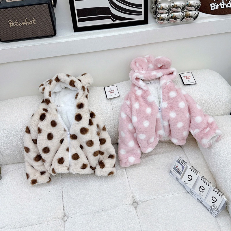 Áo khoác lông cừu bé trai bé gái