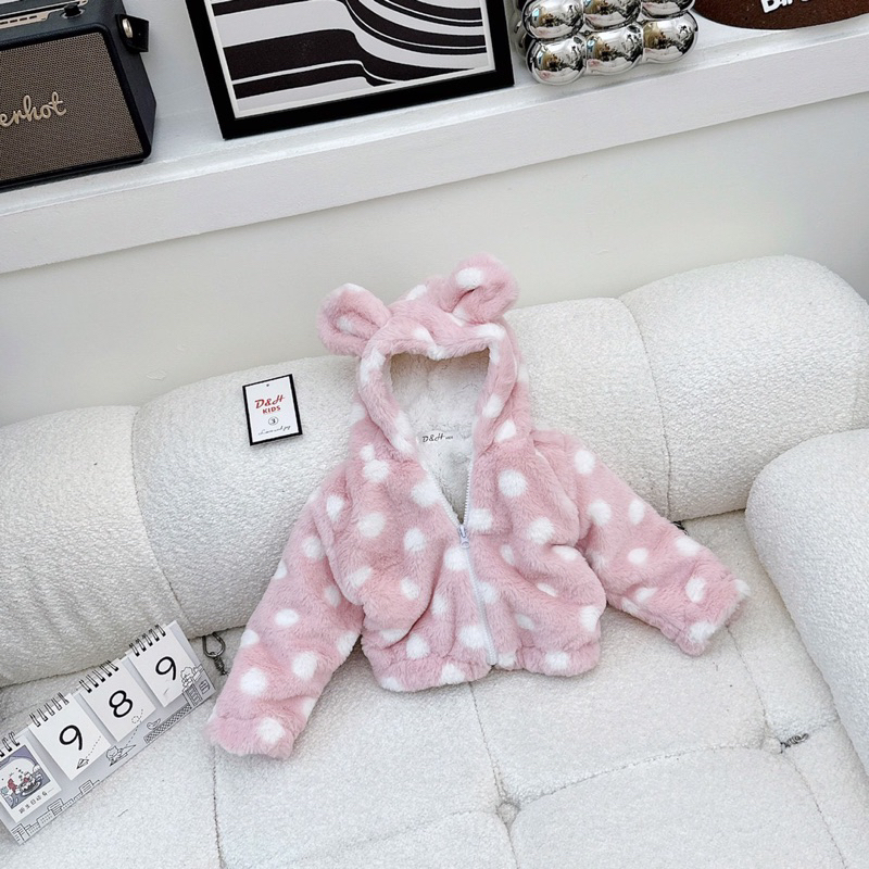 Áo khoác lông cừu bé trai bé gái