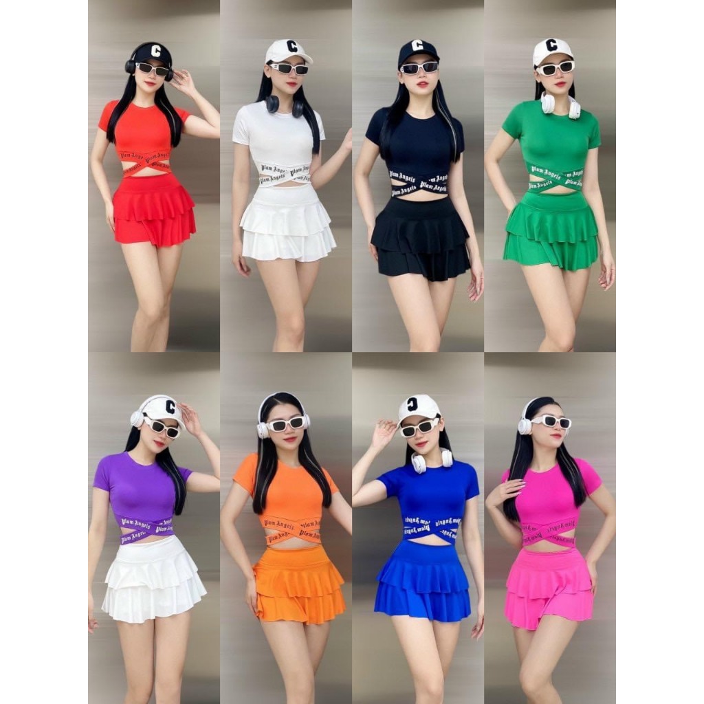 Áo tập gym yoga aerobic nữ, Áo croptop cạp chữ  thể thao nữ(áo lẻ)