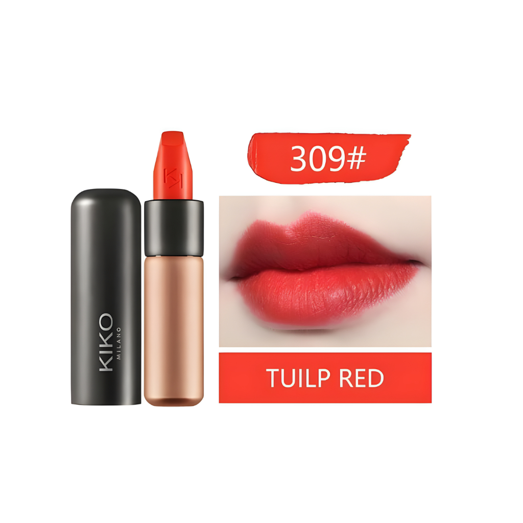 Son kiko 309 màu đỏ cam, son lì, son môi