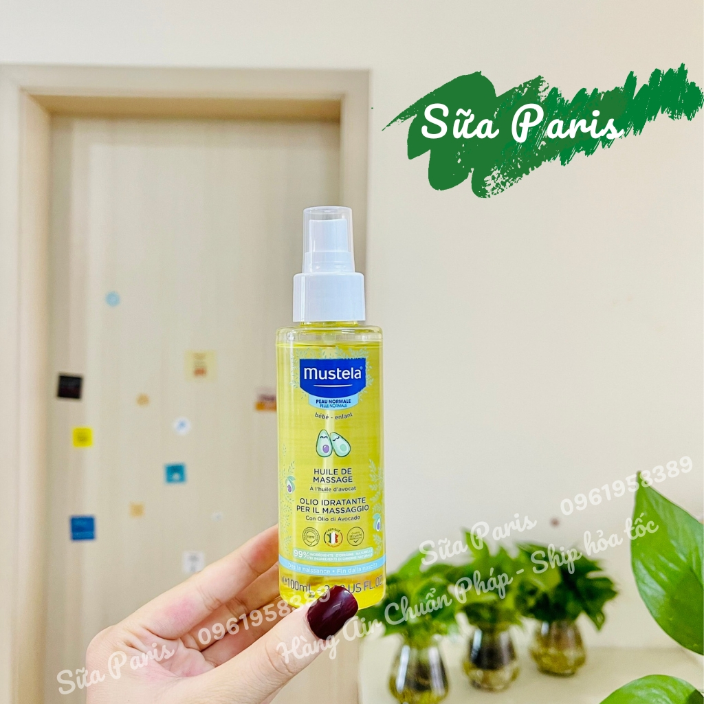 Dầu massage Mustela giúp bé thư giãn thoải mái, ăn ngon, ngủ kĩ_Sữa Paris Aderma
