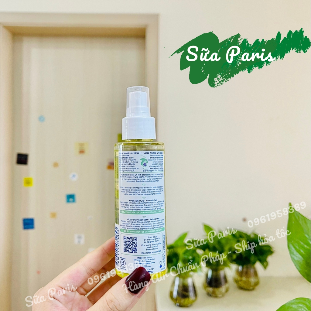 Dầu massage Mustela giúp bé thư giãn thoải mái, ăn ngon, ngủ kĩ_Sữa Paris Aderma