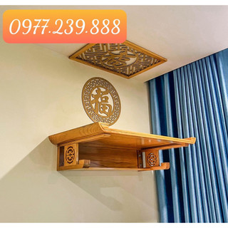 bàn thờ gỗ sồi 61,69,81,89cm kèm full bộ hàng đẹp