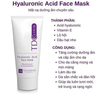 Mặt nạ cấp nước, cấp ẩm sâu đa tầng | Tegoder hyaluronic acid face mask | 50-200ml | Tem cty.