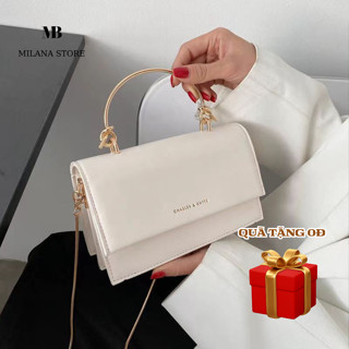 [ HỎA TỐC] Túi xách nữ mẫu mới quai vàng sang trọng, túi xách nữ màu trắng, đen basic có quai đeo chéo - TM042