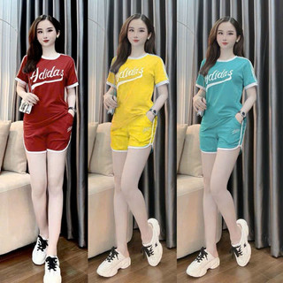 Sét bộ short cotton thêu a.di.da.s cao cấp