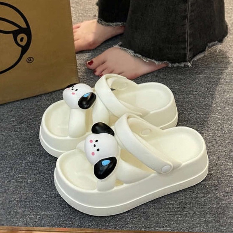 Dép quai hậu nhún eva 6cm tặng kèm sticker siêu cún dễ thương
