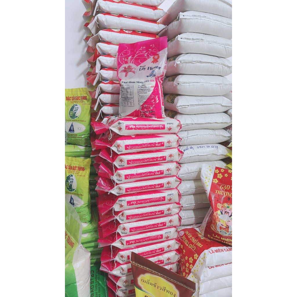 Gạo Thái Nhập Hoa Ly bao 10kg Cơm Trắng Dẻo Cơm Mềm | BigBuy360 - bigbuy360.vn