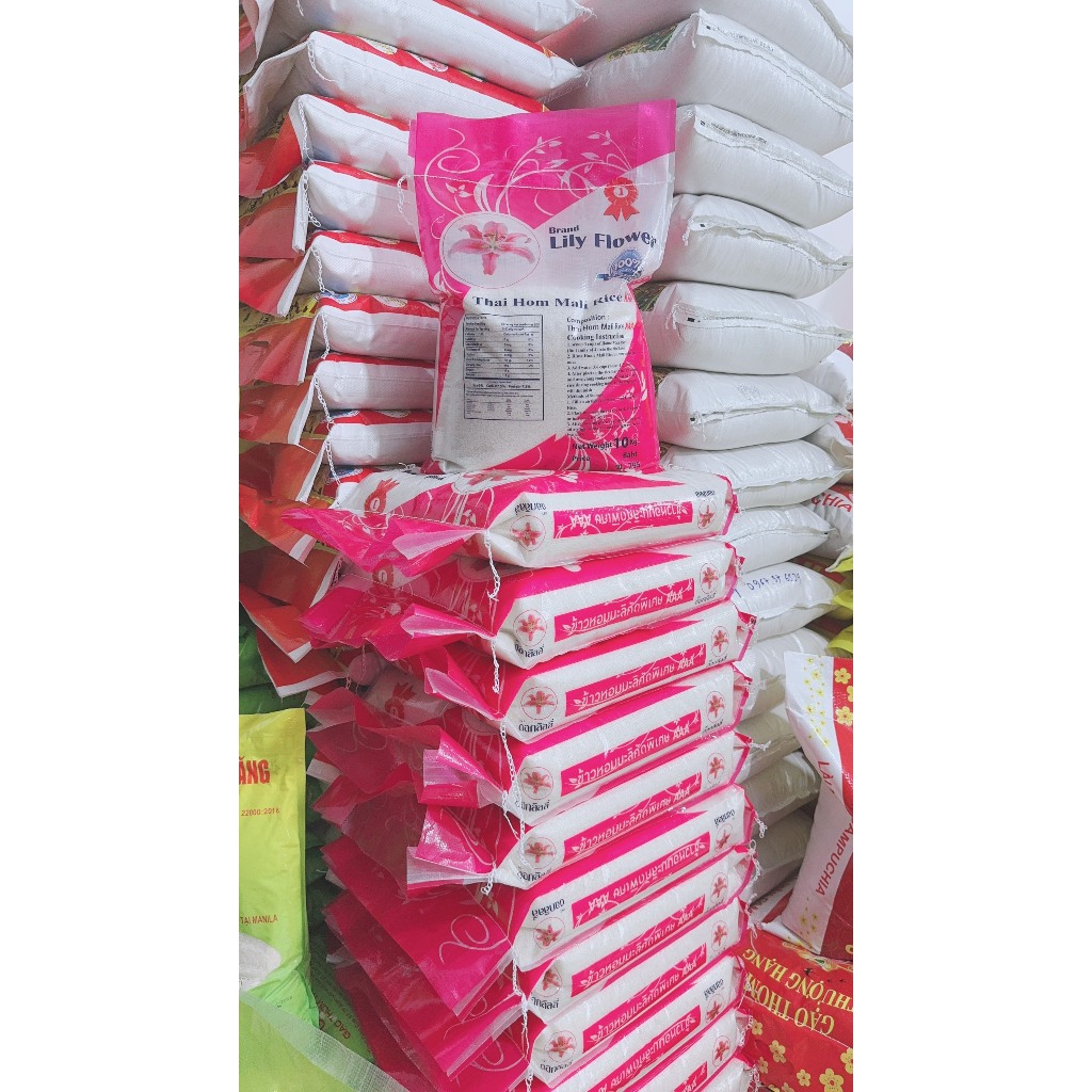 Gạo Thái Nhập Hoa Ly bao 10kg Cơm Trắng Dẻo Cơm Mềm | BigBuy360 - bigbuy360.vn