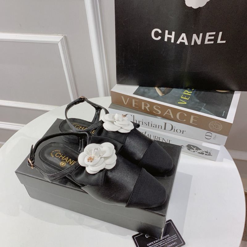 ☘️ AN SHOES☘️ sangdal bít mũi búp bê hoa trà cao 3cm. hàng quảng châu full box. hàng có sẵn.