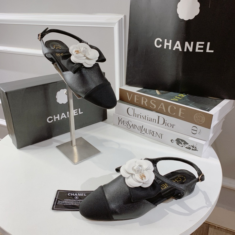 ☘️ AN SHOES☘️ sangdal bít mũi búp bê hoa trà cao 3cm. hàng quảng châu full box. hàng có sẵn.