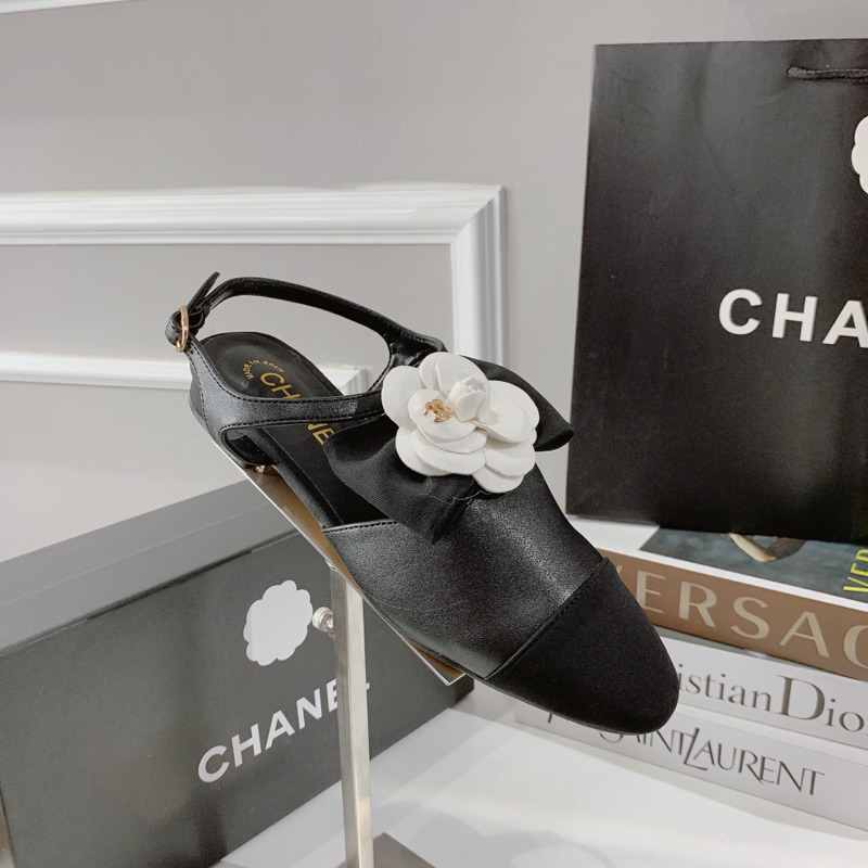 ☘️ AN SHOES☘️ sangdal bít mũi búp bê hoa trà cao 3cm. hàng quảng châu full box. hàng có sẵn.