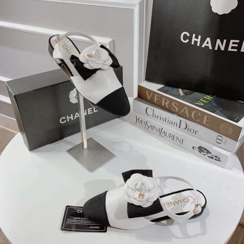 ☘️ AN SHOES☘️ sangdal bít mũi búp bê hoa trà cao 3cm. hàng quảng châu full box. hàng có sẵn.