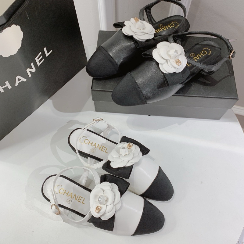 ☘️ AN SHOES☘️ sangdal bít mũi búp bê hoa trà cao 3cm. hàng quảng châu full box. hàng có sẵn.