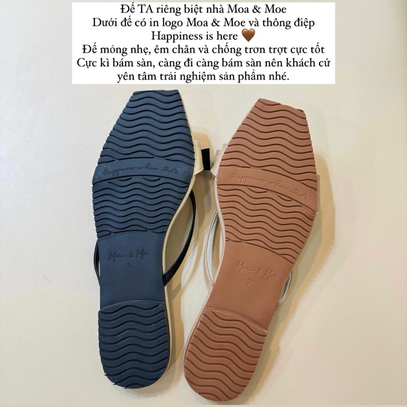 Dép 6 phân mãnh Moa & Moe Shoes 4 màu gót sơn