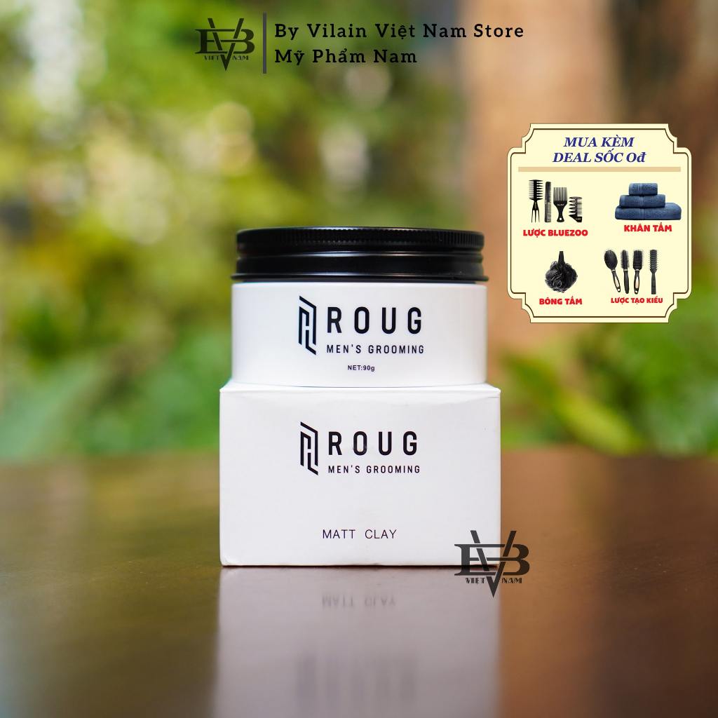 [CHÍNH HÃNG] Sáp vuốt tóc Roug Matt Clay 90gr cao cấp Singapore + Tặng Quà tùy chọn