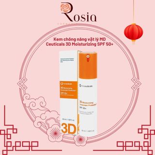 Kem chống nắng vật lý giúp dưỡng ẩm & bảo vệ da sau laser md:ceuticals 3d moisturizing sunscreen spf50+- rosia