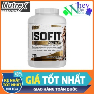Nutrex whey isofit 70sv 2.3kg vị socola - whey protein isolate không lactose