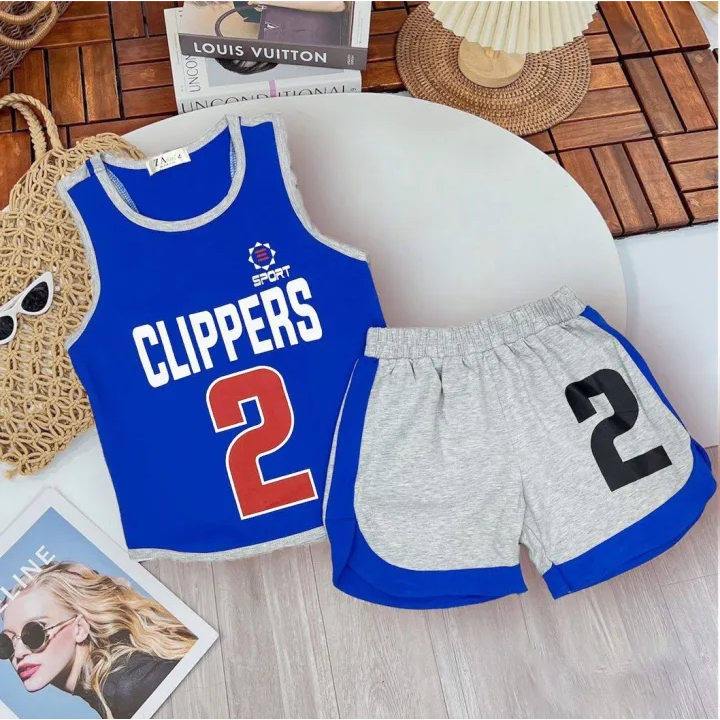 Bộ Quần Áo Sát Nách Clippers 2 Bé Trai Zakids ZA02378BT