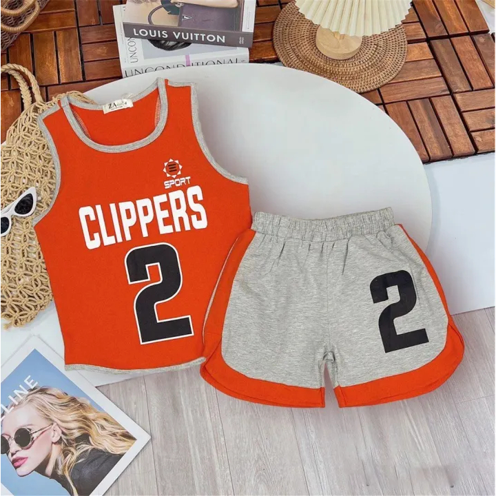 Bộ Quần Áo Sát Nách Clippers 2 Bé Trai Zakids ZA02378BT