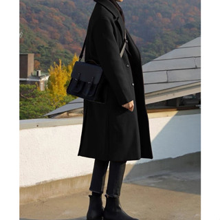 Áo khoác dạ dáng dài - áo măng tô, áo choàng chất dạ lỳ AKMT2 dáng dài rộng nam phong cách Hàn Quốc - Nice Clothes