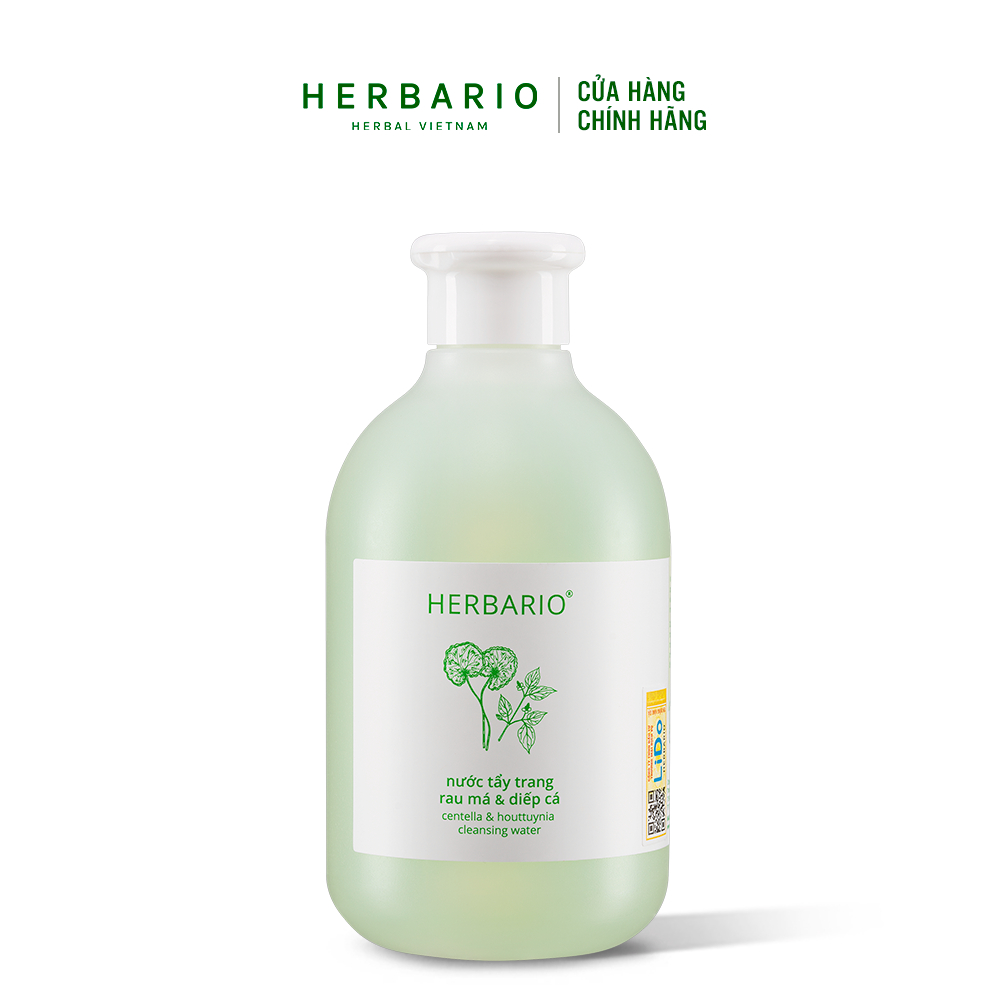 Nước tẩy trang Rau Má & Diếp Cá Herbario 300ml thuần chay